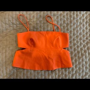Orange crop top